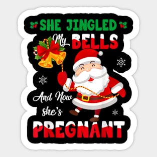 Christmas Pregnancy Announcement New Dad Mom Sticker